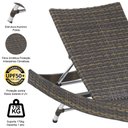 Ver mais imagens de 2 Espreguiçadeiras Bona e Mesa Grécia com Chaise em Alumínio - Piscina, Jardim, Área - Pedra Ferro