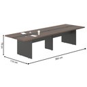 Ver imagem 2 de Mesa Sala de Reunião Empresa 8 Lugares Freijó Preto