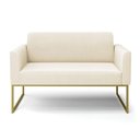 Ver imagem 5 de Sofá Namoradeira Base Industrial Dourado Marisa Veludo D03 - D\'rossi Cor Bege