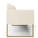 Ver imagem 4 de Sofá Namoradeira Base Industrial Dourado Marisa Veludo D03 - D\'rossi Cor Bege