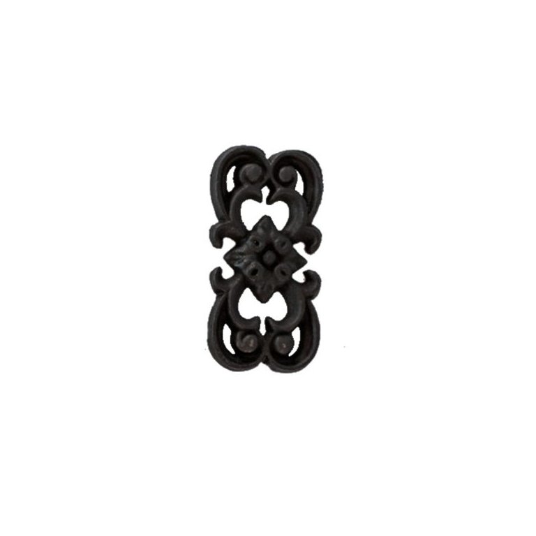 Florão Ornamento Grade em Ferro Fundido Decoração N01 17x8cm Florão Ornamento Grade em Ferro Fundido Decoração N01 17x8cm