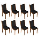 Ver mais imagens de Conjunto Sala de Jantar Mesa Tampo de Madeira 8 Cadeiras Rustic/preto Marisa Madesa