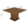 Conjunto Sala de Jantar Mesa Tampo de Madeira 8 Cadeiras Rustic/preto Marisa Madesa - 3