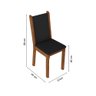 Conjunto Sala de Jantar Mesa Tampo de Madeira 8 Cadeiras Rustic/preto Marisa Madesa - 4