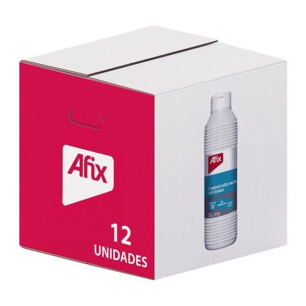 Cola Branca Pva Multiuso Afix - 500G (com 12 Unidades) - 1
