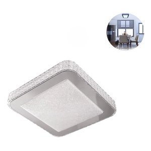 Plafon Sobrepor Gemini Acrílico Cristal Espelhado 28x28 12w