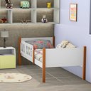 Ver imagem 3 de Kit 2 Camas Infantil Solteiro Ônix com 1 Cama Auxiliar - Branco/mel - Divaloto Móveis