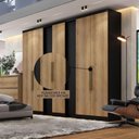 Ver imagem 5 de Guarda Roupa Casal Selecto 6 Portas Preto Capuccino - Thb Móveis