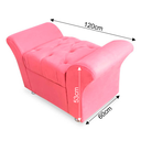 Ver imagem 3 de Calçadeira Baú Veneza Solteiro 120cm Suede:rosa