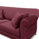Ver mais imagens de Sofá Decorativo 180cm 2 Lugares com 4 Almofadas Armstrong Veludo Vinho - Gran Belo