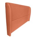 Ver imagem 6 de Cabeceira Cama Casal Queen Size Livia 160cm Orgânica Curva Bouclê Terracota - Montanari's Decor