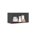 Ver imagem 2 de Armário Aéreo Multiuso 8191 70cm 2 Portas Aço MDF MDP Grafite Bertolini