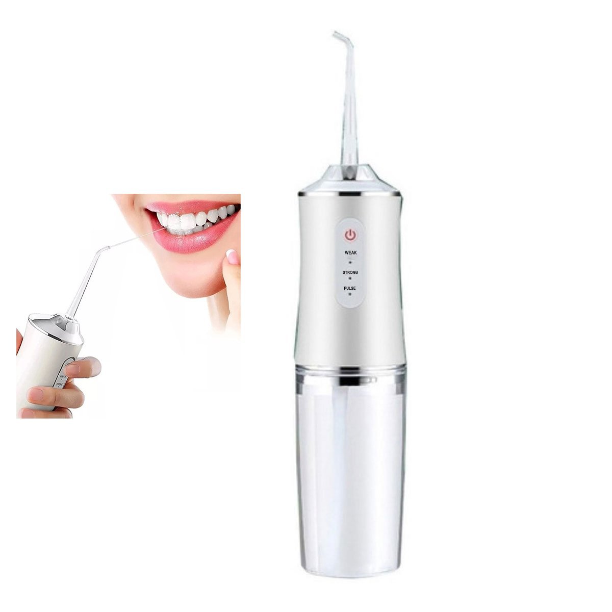 Irrigador Jato de Limpeza Dental Oral Eletrico Escova Dentes Lingua Gengiva Aparelho Ortodontico Imp