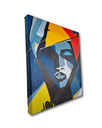 Ver imagem 3 de Mini Quadro Artesanal Decorativo com Rosto Feminino Pintado a Mão Medindo 30x25cm