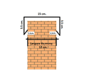 Ver imagem 2 de Kit de 12m de Rufo de Muro Corte 25