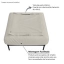 Ver imagem 5 de Puff Chaise Industrial Basileia 74cm Yescasa Veludo Tx Bege Castor