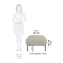 Ver imagem 4 de Puff Chaise Industrial Basileia 74cm Yescasa Veludo Tx Bege Castor