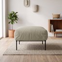 Ver imagem 1 de Puff Chaise Industrial Basileia 74cm Yescasa Veludo Tx Bege Castor
