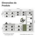 Ver imagem 3 de Armário de Cozinha Completa 310 Cm Vik Madesa 01 Branco/verde