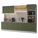 Ver imagem 2 de Armário de Cozinha Completa 310 Cm Vik Madesa 01 Branco/verde