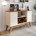 Ver imagem 2 de Aparador Sala Pés em Madeira Maciça - Ellegance 2 Portas: Off/freijo