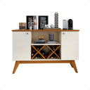 Ver imagem 4 de Aparador Sala Pés em Madeira Maciça - Ellegance 2 Portas: Off/freijo