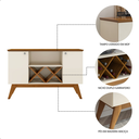 Ver imagem 6 de Aparador Sala Pés em Madeira Maciça - Ellegance 2 Portas: Off/freijo