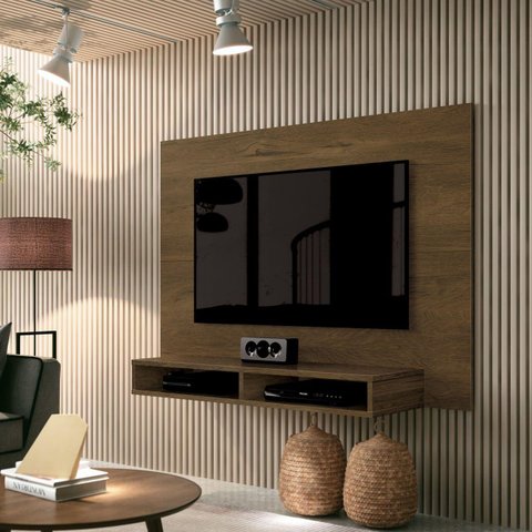 Painel para Tv Marrom Fox Nogal - Edn Móveis