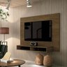 Painel para Tv Marrom Fox Nogal - Edn Móveis - 1