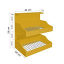 Ver imagem 5 de Fruteira Suspensa de Parede com Painel Porta Legumes Cozinha em Madeira Amarelo Laca