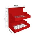 Ver imagem 5 de Fruteira Suspensa de Parede com Painel Porta Legumes Cozinha em Madeira Vermelho Laca
