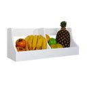 Ver imagem 2 de Fruteira Suspensa de Parede Prateleira Porta Legumes Cozinha em Madeira Branco Laca