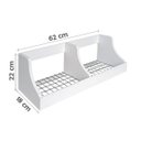 Ver imagem 5 de Fruteira Suspensa de Parede Prateleira Porta Legumes Cozinha em Madeira Branco Laca