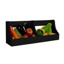 Ver imagem 7 de Fruteira Suspensa de Parede Prateleira Porta Legumes Cozinha em Madeira Preto Laca