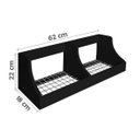 Ver imagem 5 de Fruteira Suspensa de Parede Prateleira Porta Legumes Cozinha em Madeira Preto Laca