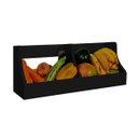 Ver imagem 6 de Fruteira Suspensa de Parede Prateleira Porta Legumes Cozinha em Madeira Preto Laca