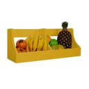 Ver imagem 2 de Fruteira Suspensa de Parede Prateleira Porta Legumes Cozinha em Madeira Amarelo Laca
