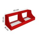 Ver imagem 5 de Fruteira Suspensa de Parede Prateleira Porta Legumes Cozinha em Madeira Vermelho Laca