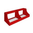 Ver imagem 3 de Fruteira Suspensa de Parede Prateleira Porta Legumes Cozinha em Madeira Vermelho Laca