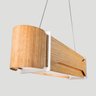 Lustre Pendente em Madeira - Genki -70cm - 2