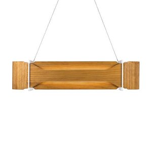 Lustre Pendente em Madeira - Genki -70cm