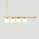 Ver imagem 2 de Lustre Pendente Figo com 4 Globos Esfera de Vidro - Ouro - 4-2620-14
