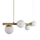 Ver imagem 3 de Lustre Pendente Figo com 6 Globos Esfera de Vidro - Ouro - 6-2620-14