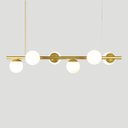 Ver imagem 2 de Lustre Pendente Figo com 6 Globos Esfera de Vidro - Ouro - 6-2620-14