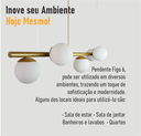 Ver mais imagens de Lustre Pendente Figo com 6 Globos Esfera de Vidro - Ouro - 6-2620-14