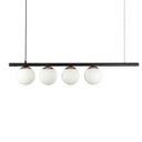 Ver imagem 1 de Lustre Pendente Figo com 4 Globos Esfera de Vidro - Preto/Cobre - 4-2620-3-10