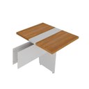 Ver imagem 7 de Mesa Reunião Escritório 10 Lugares com Caixa de Tomada, Tampo Engrossurado 50mm Marrom/Freijó/Branco Artany