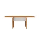 Ver imagem 6 de Mesa Reunião Escritório 10 Lugares com Caixa de Tomada, Tampo Engrossurado 50mm Marrom/Freijó/Branco Artany