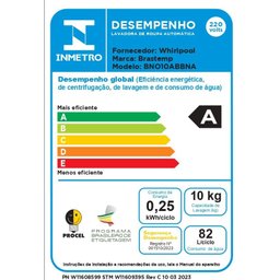 Lava e Seca Brastemp 10kg/6kg branca com Smart Sensor, Lavar com Vapor e Função Secagem - BNO10AB 22 - 18