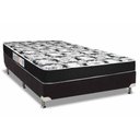 Ver imagem 1 de Cama Box Casal: Colchão Espuma D33 Luckspuma Supreme Black Pró Saúde Duplo + Base CRC Suede
